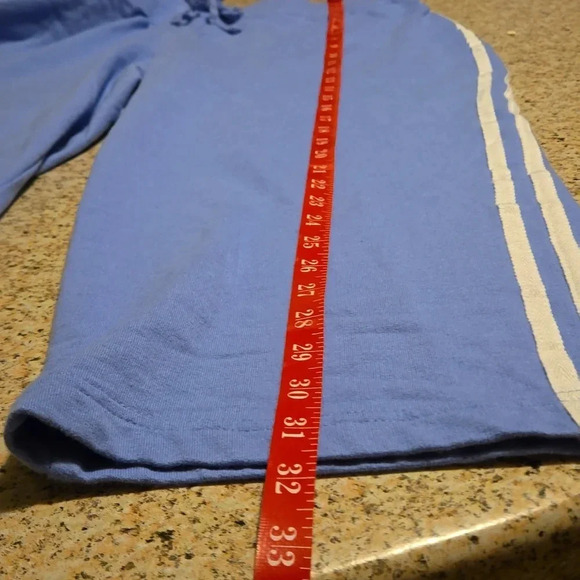 SB Active Woman by St. John's Bay Lt Blue Crops with White Stripes Women Size 1X - Picture 8 of 13